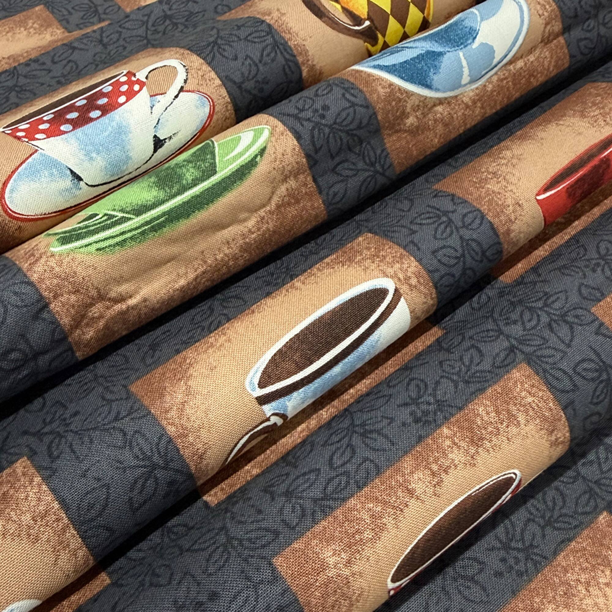 Feldman Brown Coffee Mugs Cotton Fabric